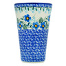 Polish Pottery Tumbler 12 oz Blue Joy
