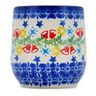 Polish Pottery Tumbler 12 oz Wreath Of Bells
