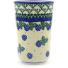 Polish Pottery Tumbler 15 oz Blackberry Vines