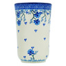 Polish Pottery Tumbler 15 oz Blue Grapevine