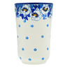 Polish Pottery Tumbler 15 oz Blue Spring