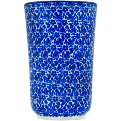 Polish Pottery Tumbler 15 oz Choppy Waters