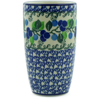 Polish Pottery Tumbler 15 oz Limeberry