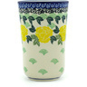 Polish Pottery Tumbler 15 oz Yellow Rose