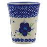 Polish Pottery Tumbler 5 oz Bleu-belle Fleur