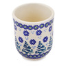 Polish Pottery Tumbler 5 oz Falling Snowflakes