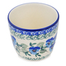 Polish Pottery Tumbler 6 oz Blue Pansy