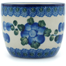 Polish Pottery Tumbler 6 oz Blue Poppies