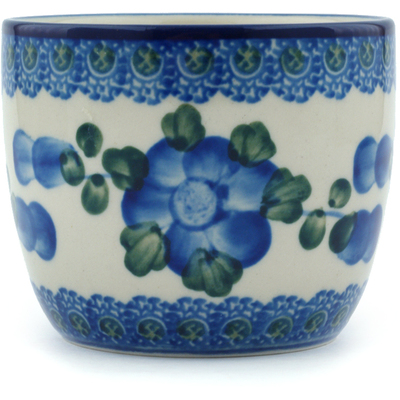 Polish Pottery Tumbler 6 oz Blue Poppies