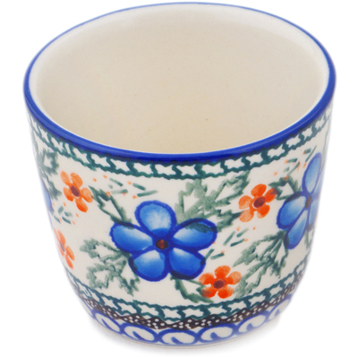 Polish Pottery Tumbler 6 oz Cobblestone Garden