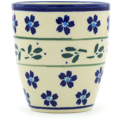 Polish Pottery Tumbler 6 oz Daisy Field