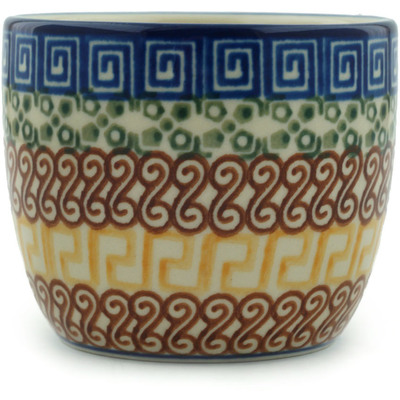 Polish Pottery Tumbler 6 oz Grecian Sea