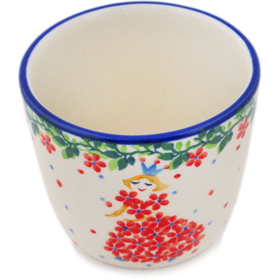 Polish Pottery Tumbler 6 oz Princess In A Red Dress