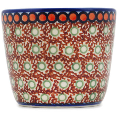 Polish Pottery Tumbler 6 oz Rich Mocha UNIKAT
