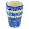 Polish Pottery Tumbler 7 oz Blue Bud Sea