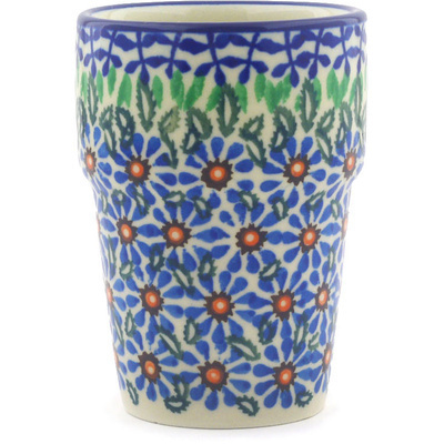 Polish Pottery Tumbler 7 oz Cactus UNIKAT