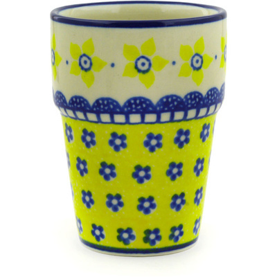 Polish Pottery Tumbler 7 oz Sunshine