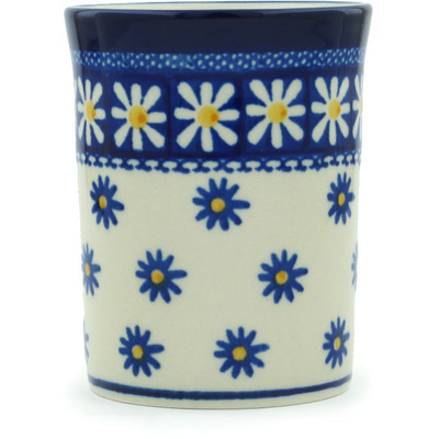 Polish Pottery Tumbler 8 oz Asters And Daisies
