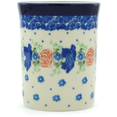 Polish Pottery Tumbler 8 oz Flower Passion