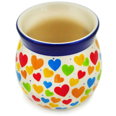 Polish Pottery Tumbler 8 oz In Love With Love UNIKAT