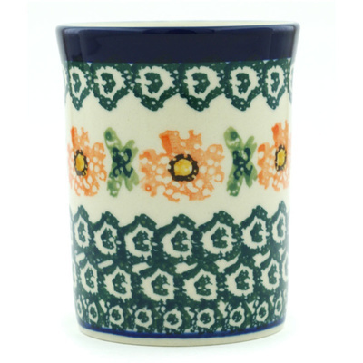 Polish Pottery Tumbler 8 oz Meadow Breeze