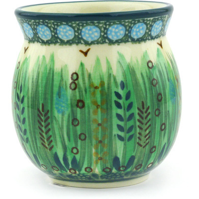 Polish Pottery Tumbler 8 oz Prairie Land UNIKAT