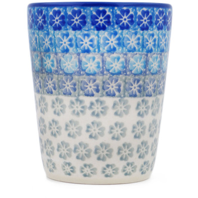 Polish Pottery Tumbler 9 oz Blue-tiful Day UNIKAT