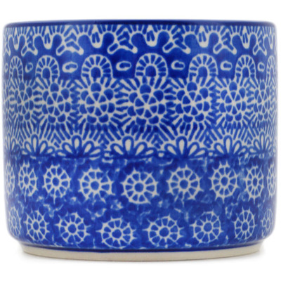 Polish Pottery Tumbler 9 oz Winter Frost