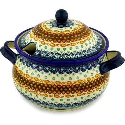 Polish Pottery Tureen 101 oz Artichoke Heart UNIKAT