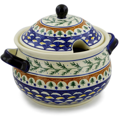 Polish Pottery Tureen 101 oz Pine Boughs