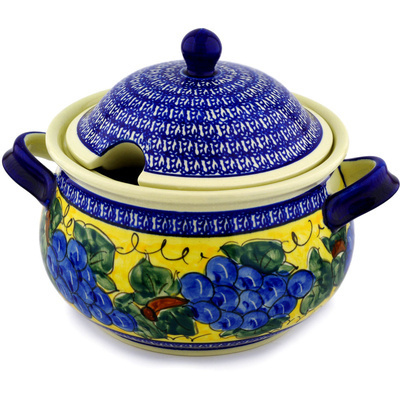 Polish Pottery Tureen 101 oz Tuscan Grapes