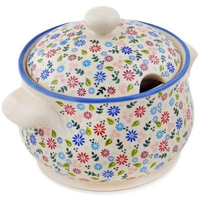 Polish Pottery Tureen 109 oz Gerbera Garden