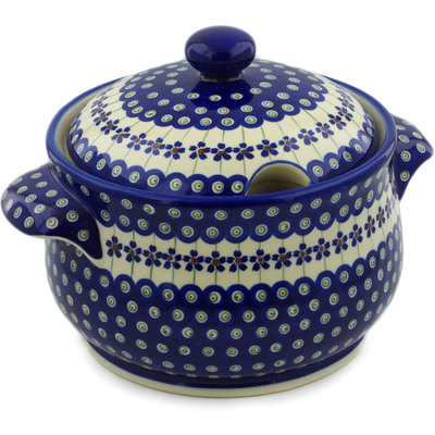 Polish Pottery Tureen 116 oz Flowering Peacock