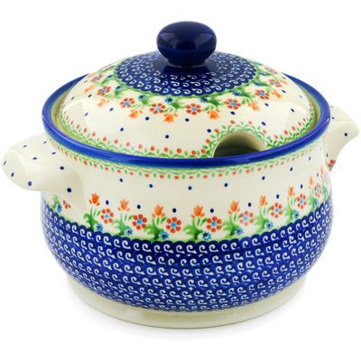 Polish Pottery Tureen 116 oz Spring Flowers