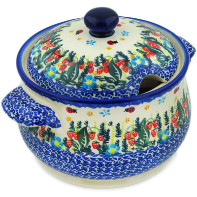 Polish Pottery Tureen 116 oz Spring  Garden Berries UNIKAT