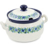 Polish Pottery Tureen 122 oz Blue Bell Wreath
