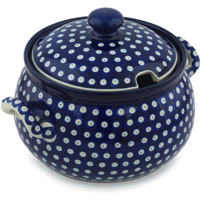 Polish Pottery Tureen 122 oz Blue Eyes