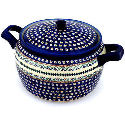 Polish Pottery Tureen 122 oz Floral Peacock UNIKAT