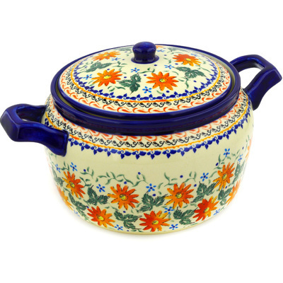 Polish Pottery Tureen 122 oz Mexican Flame UNIKAT