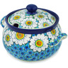 Polish Pottery Tureen 122 oz Pansies And Daisies UNIKAT