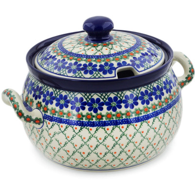 Polish Pottery Tureen 122 oz Primrose Trellis