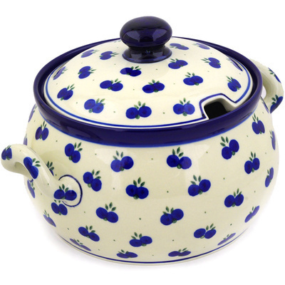 Polish Pottery Tureen 122 oz Wild Blueberry