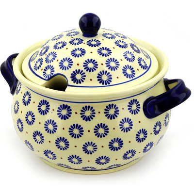 Polish Pottery Tureen 21 Cup Aster Blues