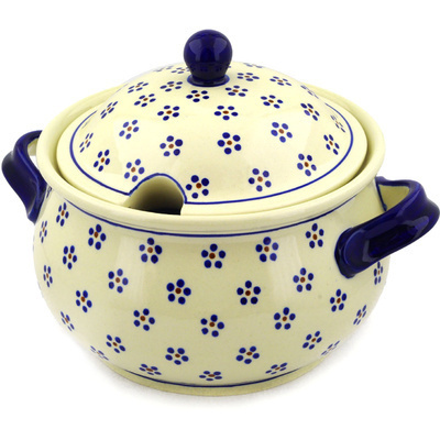 Polish Pottery Tureen 21 Cup Daisy Dots