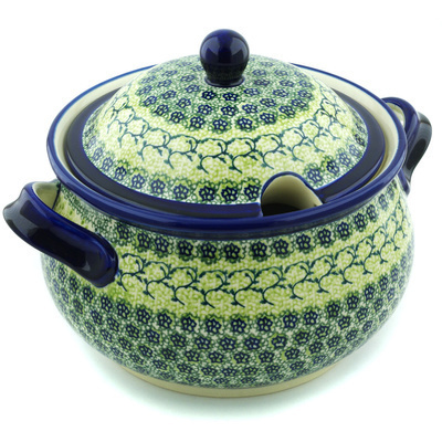 Polish Pottery Tureen 21 Cup Emerald Forest