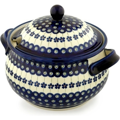 Polish Pottery Tureen 21 Cup Flowering Peacock
