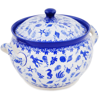 Polish Pottery Tureen 55 oz Ocean Medley UNIKAT