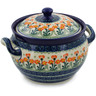 Polish Pottery Tureen 55 oz Peach Spring Daisy