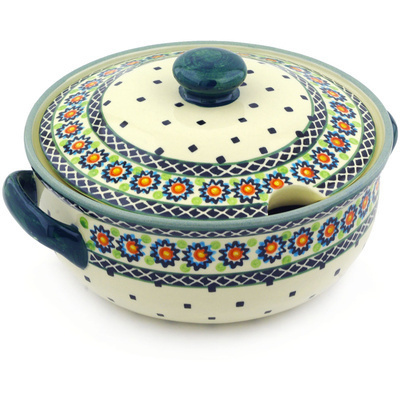 Polish Pottery Tureen 61 oz Sunburt Circle