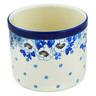Polish Pottery Utensil Jar 5&quot; Blue Spring